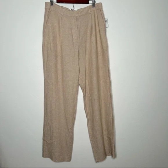 NWT Old Navy Taylor Wide Leg Trouser Extra High Rise Size Large TALL Linen Blend - Picture 1 of 12